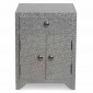 Table de Chevet 1 Tiroir "Tiko" 61cm Argent|Chevet|Paris Prix