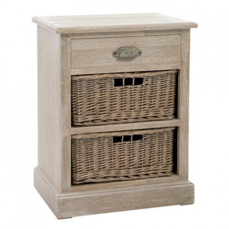 Table de Chevet 1 Tiroir "Catherine" 64cm Naturel|Chevet|Paris Prix