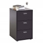 Table de Chevet 3 Tiroirs Design "Gania" 62cm Noir|Chevet|Paris Prix