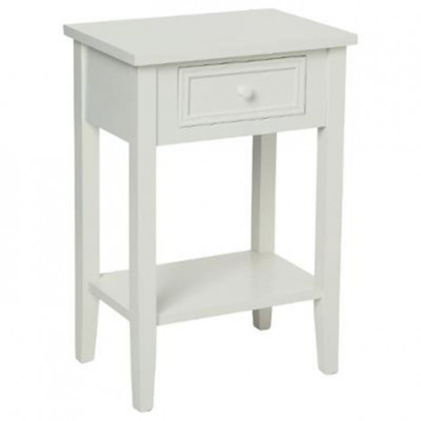 Table de Chevet "Charme" 67cm Blanc|Chevet|Paris Prix