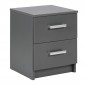 Table de Chevet 2 Tiroirs Design "Azio" 51cm Gris|Chevet|Paris Prix