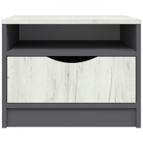 Table de Chevet 1 Tiroir Design "Dekra" 50cm Gris|Chevet|Paris Prix