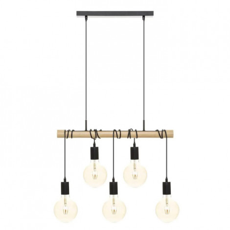 Lampe Suspension 5 Têtes "Jake" 120cm Noir|Suspensions|Paris Prix
