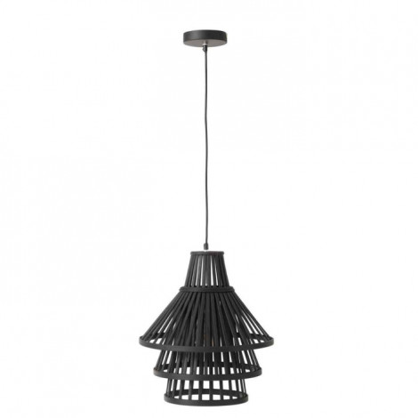 Lampe Suspension en Bambou "Midano" 30cm Noir|Suspensions|Paris Prix