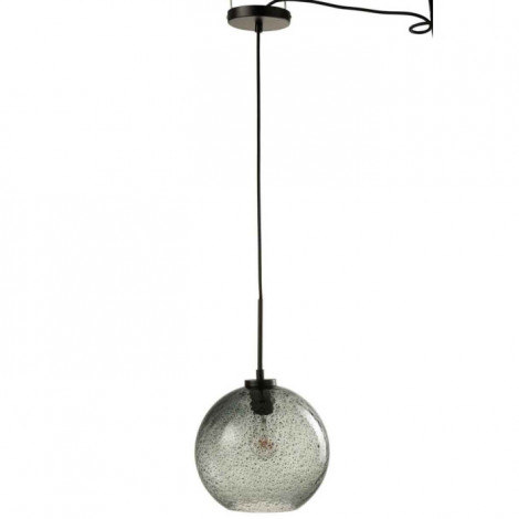 Lampe Suspension en Verre "Boule Pois" 40cm Gris|Suspensions|Paris Prix