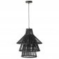 Lampe Suspension en Bambou "Midano" 42cm Noir|Suspensions|Paris Prix