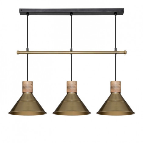 Lampe Suspension 3 Têtes "Bota" 100cm Or|Suspensions|Paris Prix