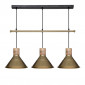 Lampe Suspension 3 Têtes "Bota" 100cm Or|Suspensions|Paris Prix