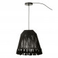Lampe Suspension en Jute "Celia" 33cm Noir|Suspensions|Paris Prix