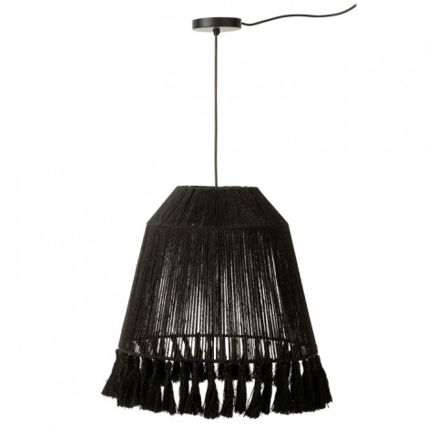 Lampe Suspension en Jute "Celia" 53cm Noir|Suspensions|Paris Prix