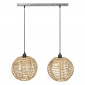 Lampe Suspension en Jonc "Rana" 50cm Naturel|Suspensions|Paris Prix