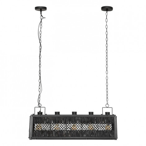 Lampe Suspension en Métal "Aaron" 93cm Noir|Suspensions|Paris Prix