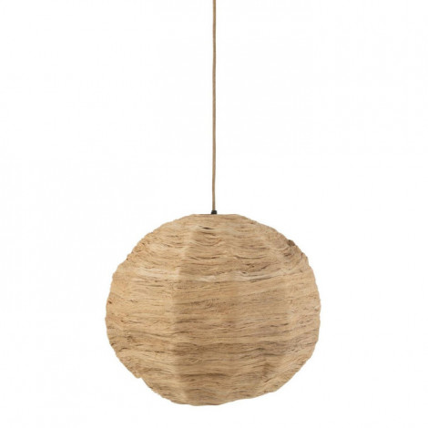 Lampe Suspension Boule "Feuille" 50cm Naturel|Suspensions|Paris Prix