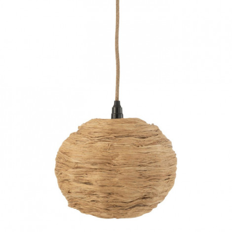 Lampe Suspension Boule "Feuille" 25cm Naturel|Suspensions|Paris Prix