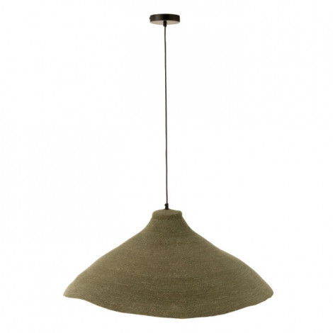 Lampe Suspension en Jonc "Cône" 82cm Vert|Suspensions|Paris Prix