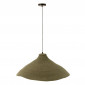 Lampe Suspension en Jonc "Cône" 82cm Vert|Suspensions|Paris Prix