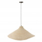 Lampe Suspension en Jonc "Cône" 82cm Blanc|Suspensions|Paris Prix