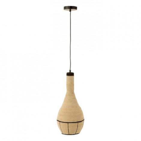 Lampe Suspension en Jonc "Poire" 56cm Naturel|Suspensions|Paris Prix