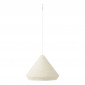 Lampe Suspension en Raphia "Cône" 52cm Blanc|Suspensions|Paris Prix