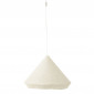 Lampe Suspension en Raphia "Cône" 65cm Blanc|Suspensions|Paris Prix
