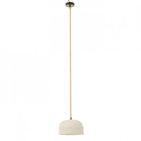 Lampe Suspension Papier Mâché "Bali" 30cm Blanc|Suspensions|Paris Prix