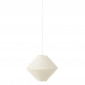 Lampe Suspension en Raphia "Soucoupe" 40cm Blanc|Suspensions|Paris Prix