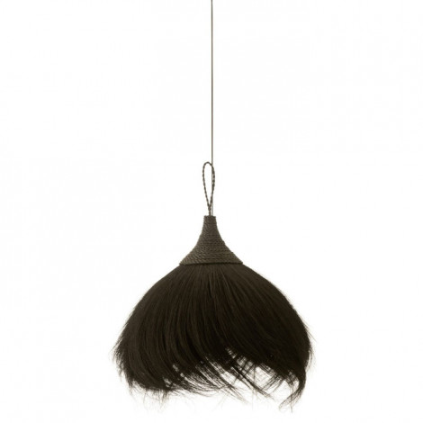 Lampe Suspension Boule "Black Lombok" 60cm Noir|Suspensions|Paris Prix