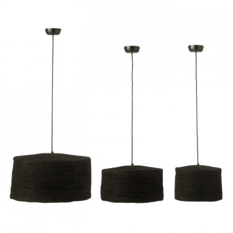 Lot de 3 Lampes Suspension "Moonj" 50cm Noir|Suspensions|Paris Prix