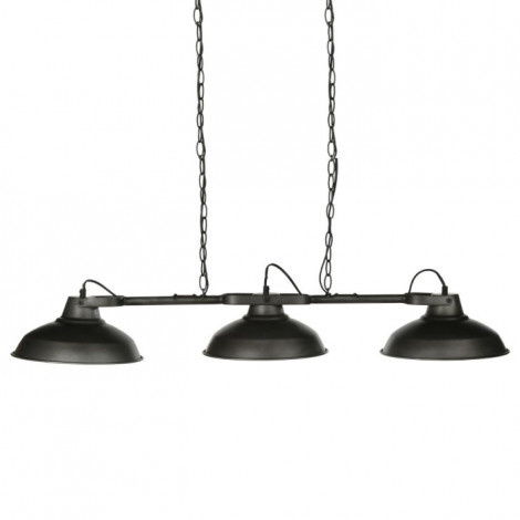 Lampe Suspension Métal "3 Têtes" 107cm Noir|Suspensions|Paris Prix