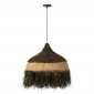 Lampe Suspension en Raphia "Lombok" 60cm Noir|Suspensions|Paris Prix