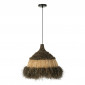 Lampe Suspension en Raphia "Lombok" 40cm Noir|Suspensions|Paris Prix