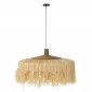 Lampe Suspension en Raphia "Menthe à l'eau" 80cm Naturel|Suspensions|Paris Prix