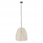 Lampe Suspension en Lin "Poire" 161cm Blanc|Suspensions|Paris Prix