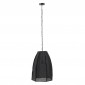 Lampe Suspension en Lin "Poire" 173cm Noir|Suspensions|Paris Prix