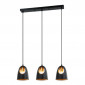 Lampe Suspension Design 3 Lampes "Elda" 75cm Noir|Suspensions|Paris Prix