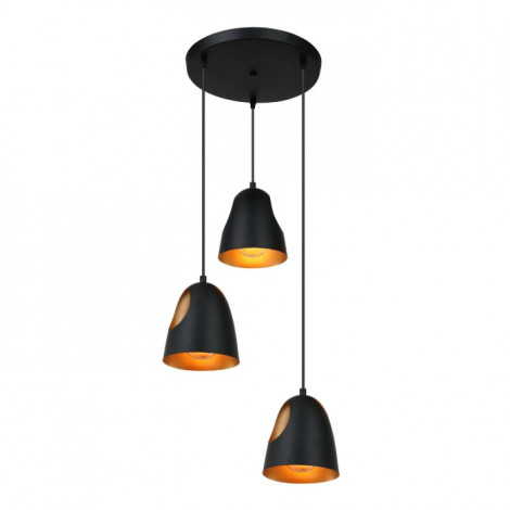 Lampe Suspension Déco 3 Lampes "Elda" 144cm Noir|Suspensions|Paris Prix