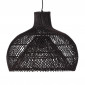 Lampe Suspension en Rotin "Laroche" 45cm Noir|Suspensions|Paris Prix