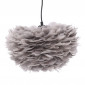 Lampe Suspension en plume "Nicola" 35cm Gris|Suspensions|Paris Prix