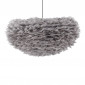 Lampe Suspension en plume "Nicola" 75cm Gris|Suspensions|Paris Prix