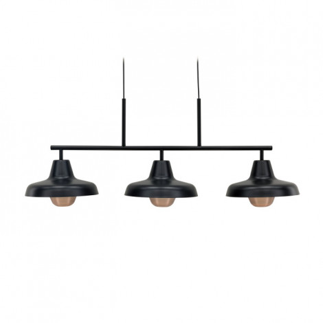 Suspension Design 3 Lampes "Stoten" 112cm Noir|Suspensions|Paris Prix