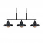 Suspension Design 3 Lampes "Stoten" 112cm Noir|Suspensions|Paris Prix