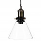 Lampe Suspension Métal Conique "Alak" 18cm Transparent|Suspensions|Paris Prix