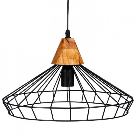 Lampe Suspension en Métal "Plavy" 38cm Noir|Suspensions|Paris Prix