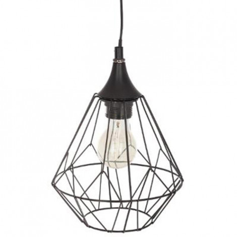 Lampe Suspension Métal "Design" 24cm Noir|Suspensions|Paris Prix