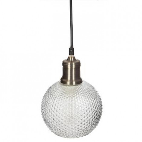 Lampe Suspension Boule en Verre "Iris" 19cm Or|Suspensions|Paris Prix