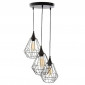 Lampe Suspension à 3 Têtes "Tarbes" 80cm Noir|Suspensions|Paris Prix