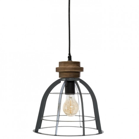 Lampe Suspension en Métal "Derevo" 25cm Gris|Suspensions|Paris Prix