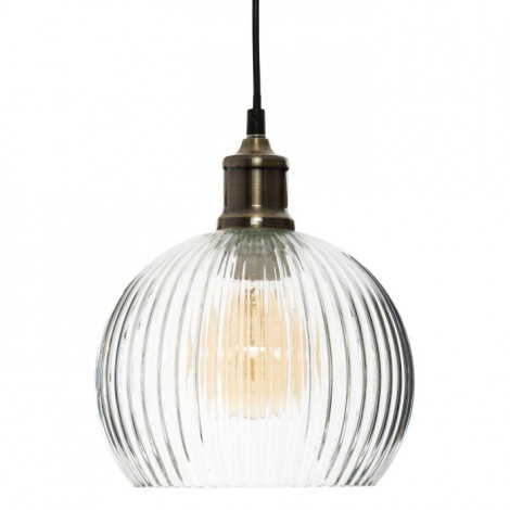 Lampe Suspension Verre "Laye" 20cm Transparente|Suspensions|Paris Prix