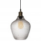 Lampe Suspension Verre Fumé "Omaha" 25cm Gris|Suspensions|Paris Prix