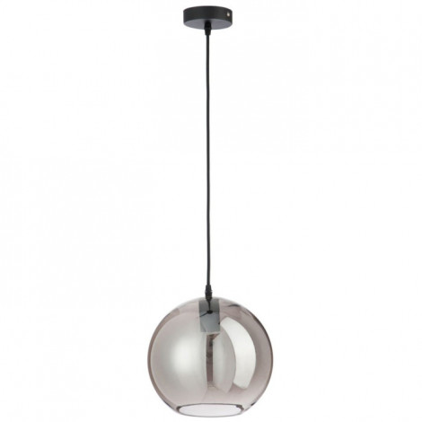 Lampe Suspension en Verre "Miroir" 25cm Argent|Suspensions|Paris Prix